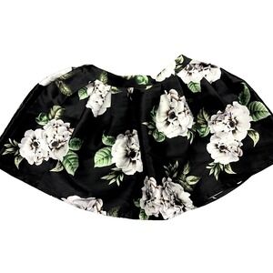 Floral Skirt Forever Twentyone 21 black & white green Sz M Mini Barnhouse‎ NWT